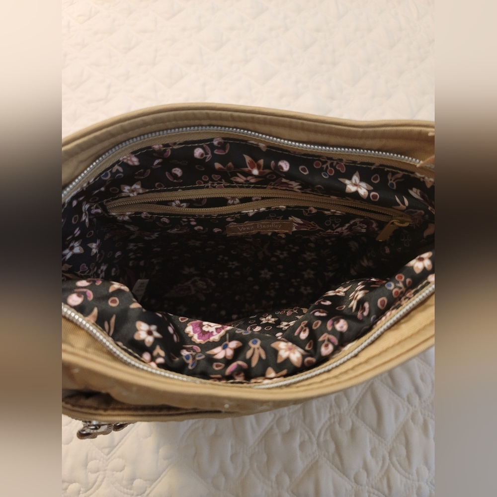Vera Bradley Quilted Crossbody Bag in Tan - Picture 4 of 6